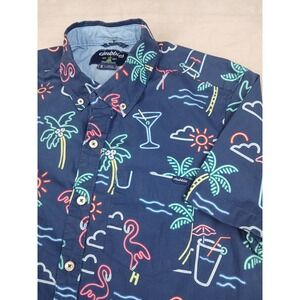 Chubbies Small Mens Shirt Slim Hawaiian Camp Casual‎ Stretch